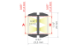 Preview: LED Pendelleuchte GIZA-DUO-LL